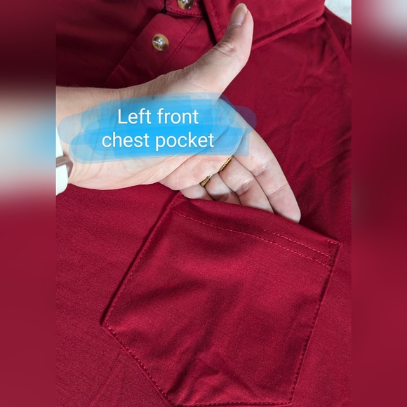 Limkun XXXLarge* men's polo shirt sleeve T shirt in burgundy - Picture 8 of 13